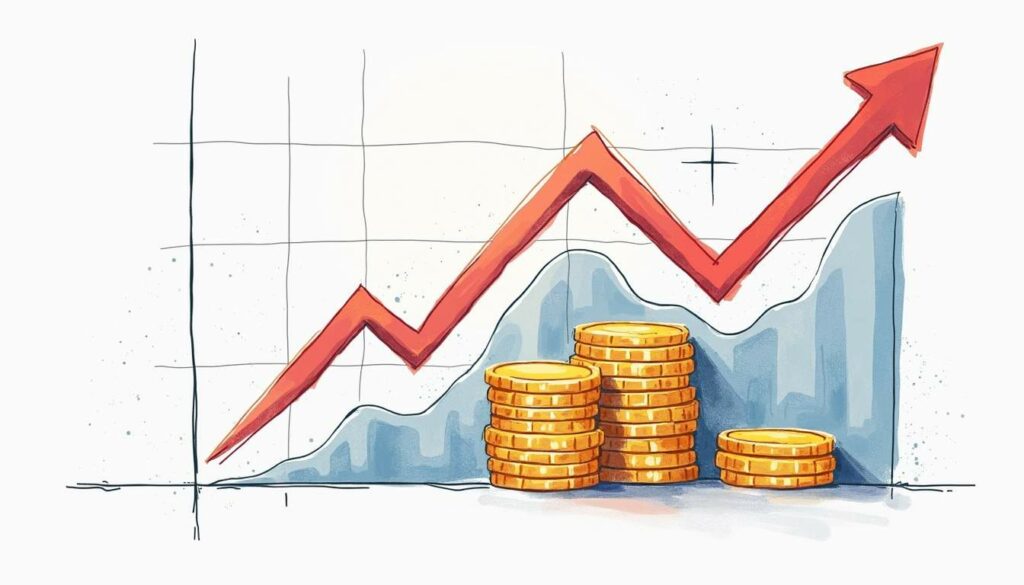 An abstract representation of digital metrics transforming into currency